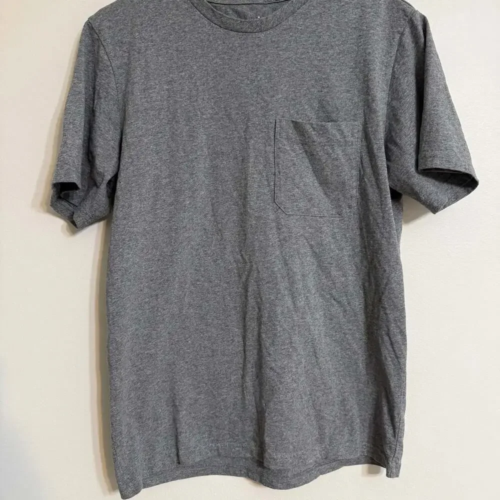 Everlane Men's Premium Weight Medium Grey Pocket T-shirt - Picture 1 of 4